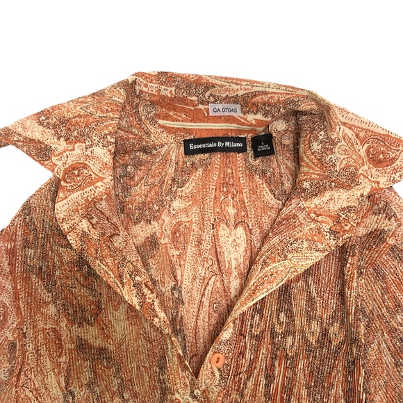 Pleated 70’s style ruffle blouse - Picture 1 of 2